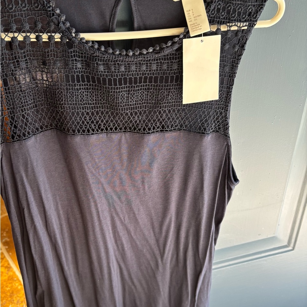 H&M Lace Yoke Tank Top